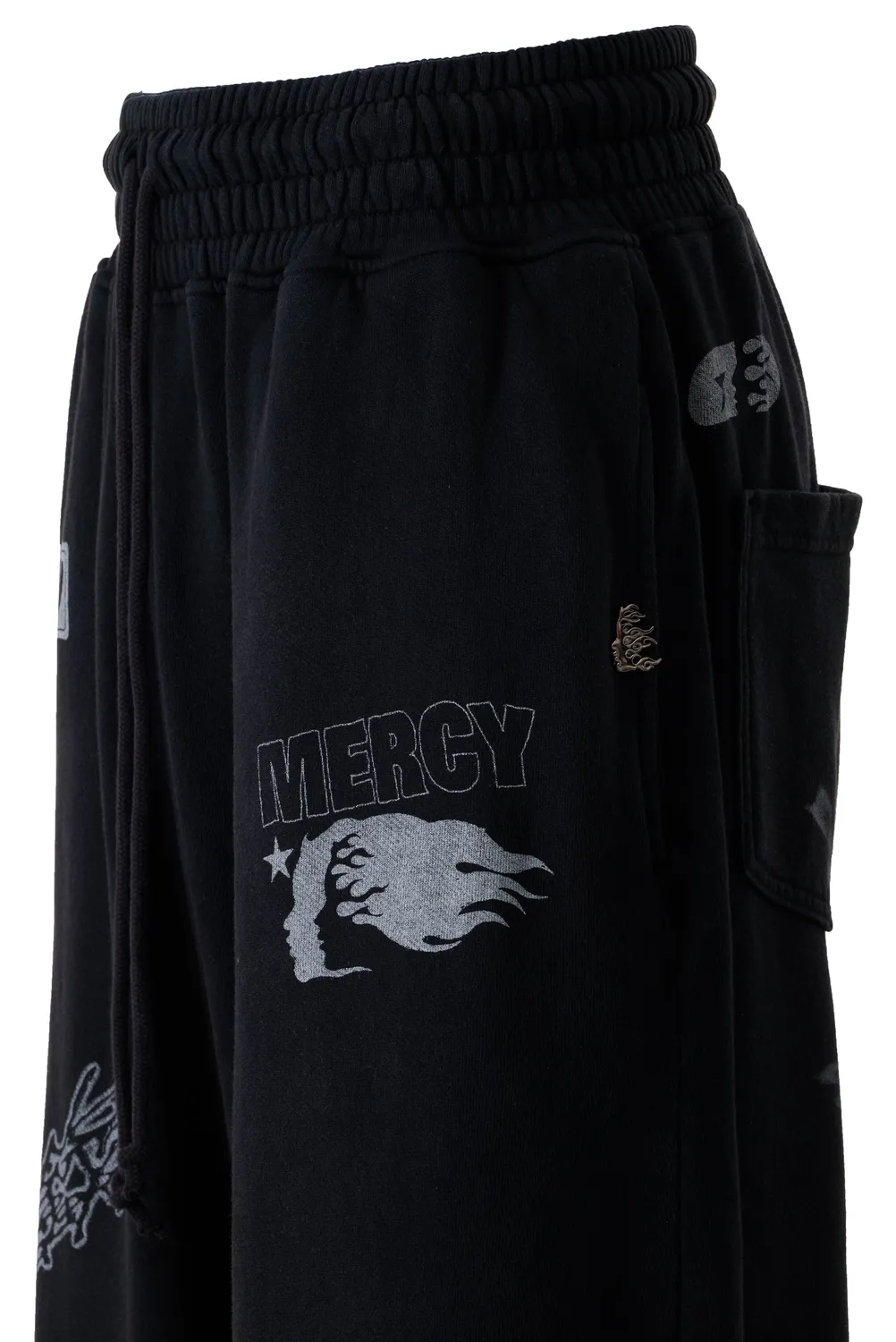 Hellstar Graffiti Hidden Pocket sweatpants sort lynlås