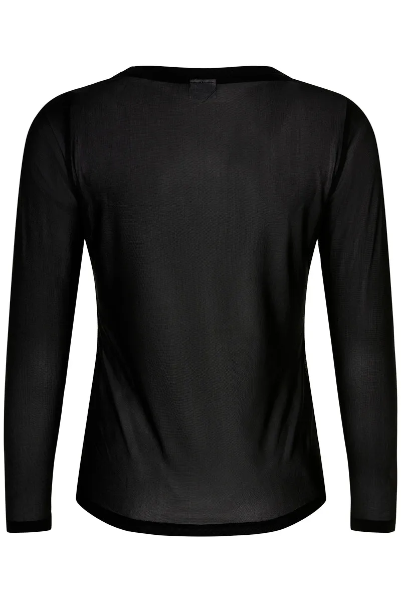 IN FRONT Gro mesh t-shirt gennemsigtig