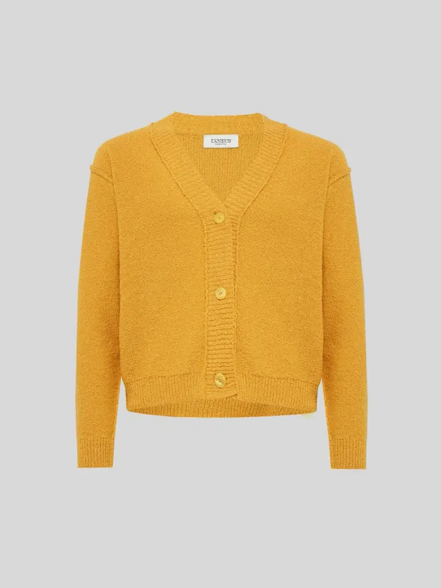 Laneus Knit Cardigan saffron bomuld cashmere