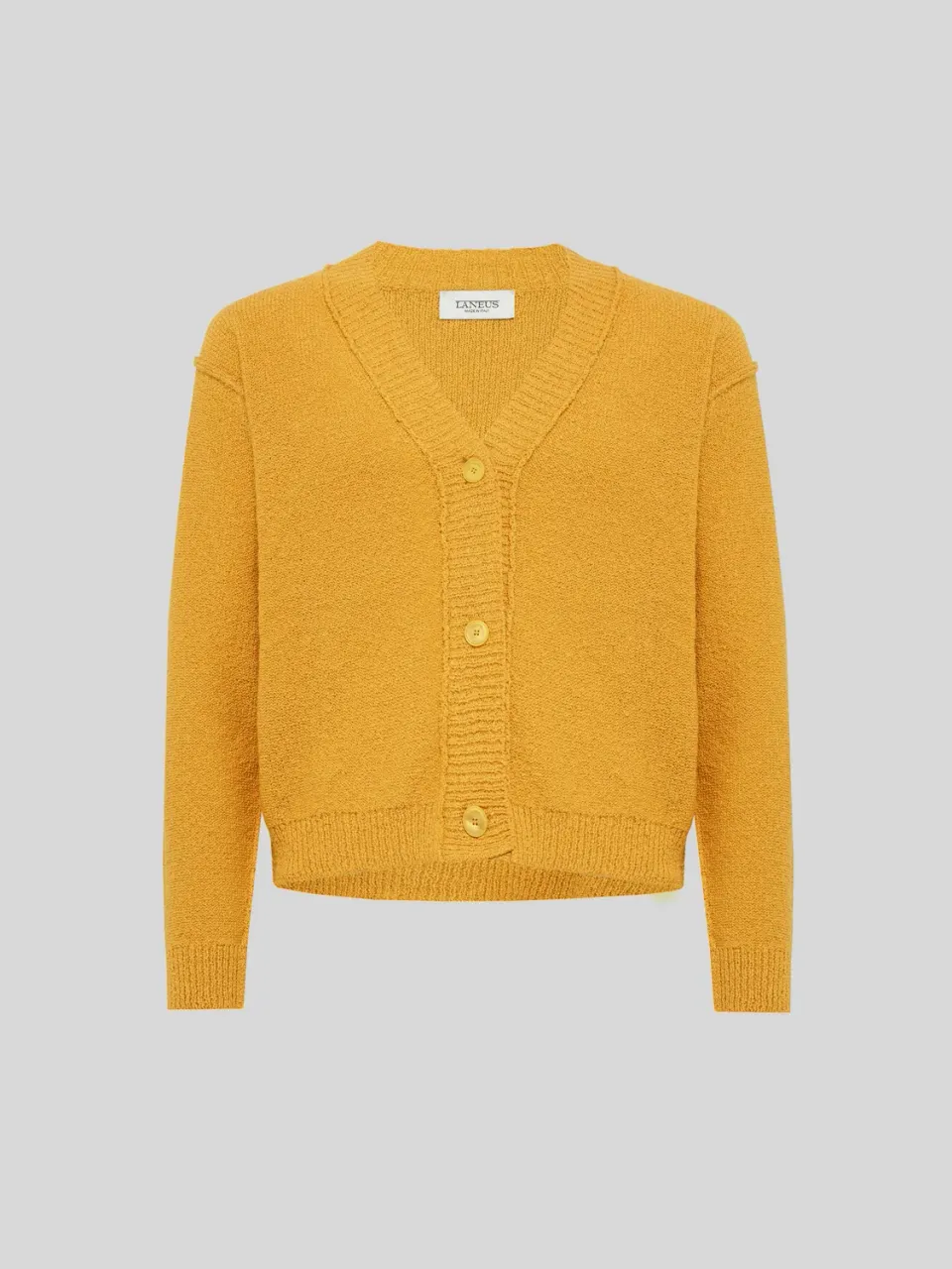Laneus Knit Cardigan saffron bomuld cashmere
