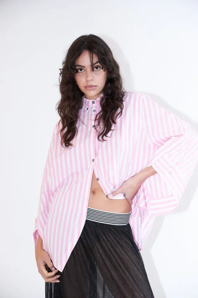 DAWNXDARE Vida skjorte 220 very pink stribet
