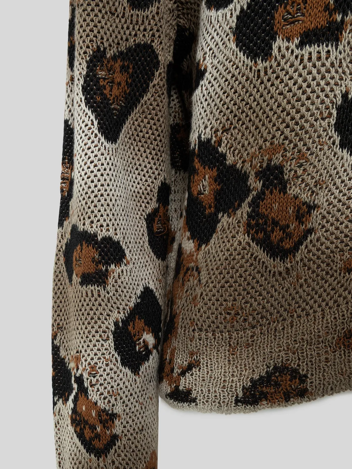 Laneus Animal Print cardigan multicolour bomuld