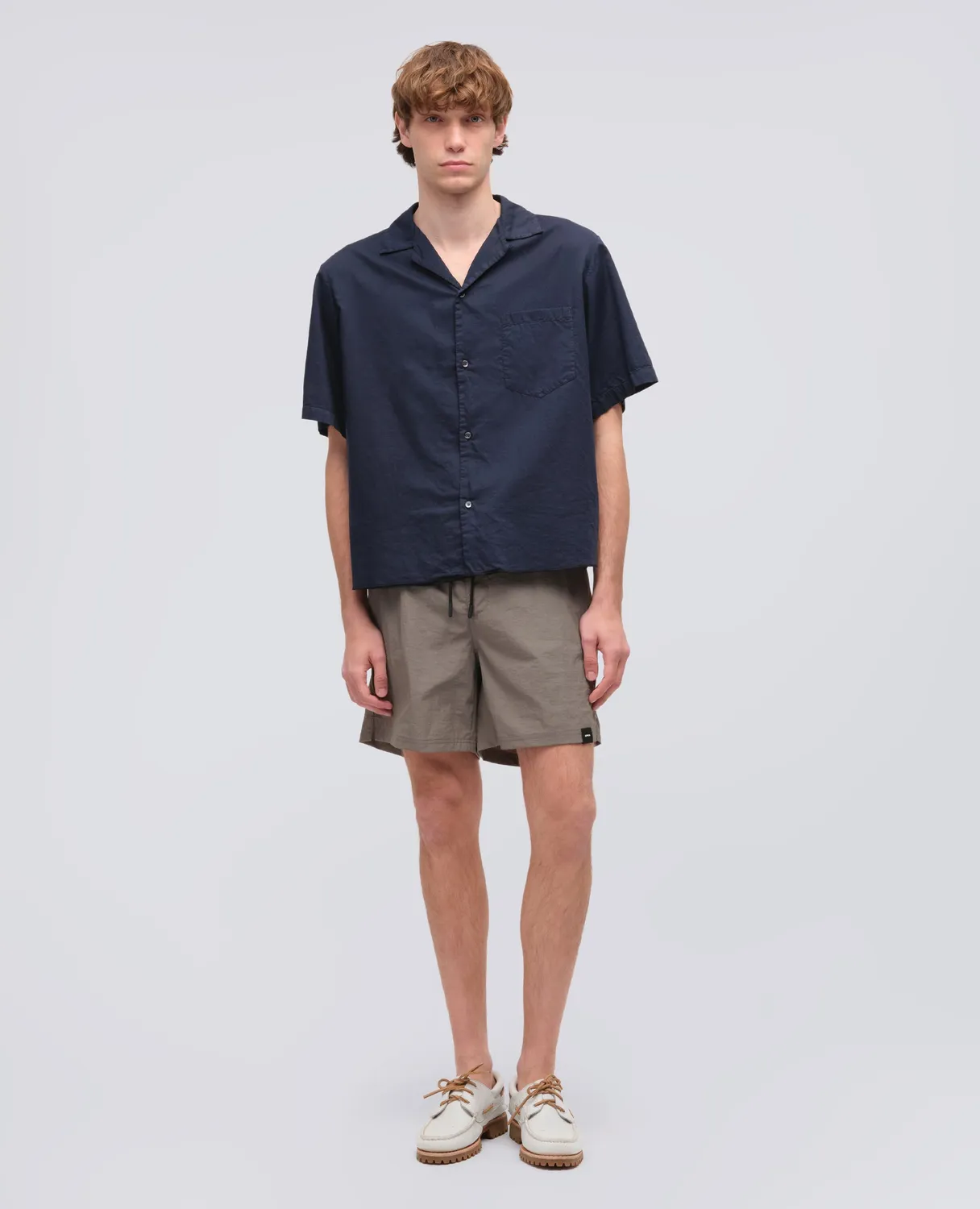 Aspesi Nylon Crinkle badeshorts olives vandafvisende