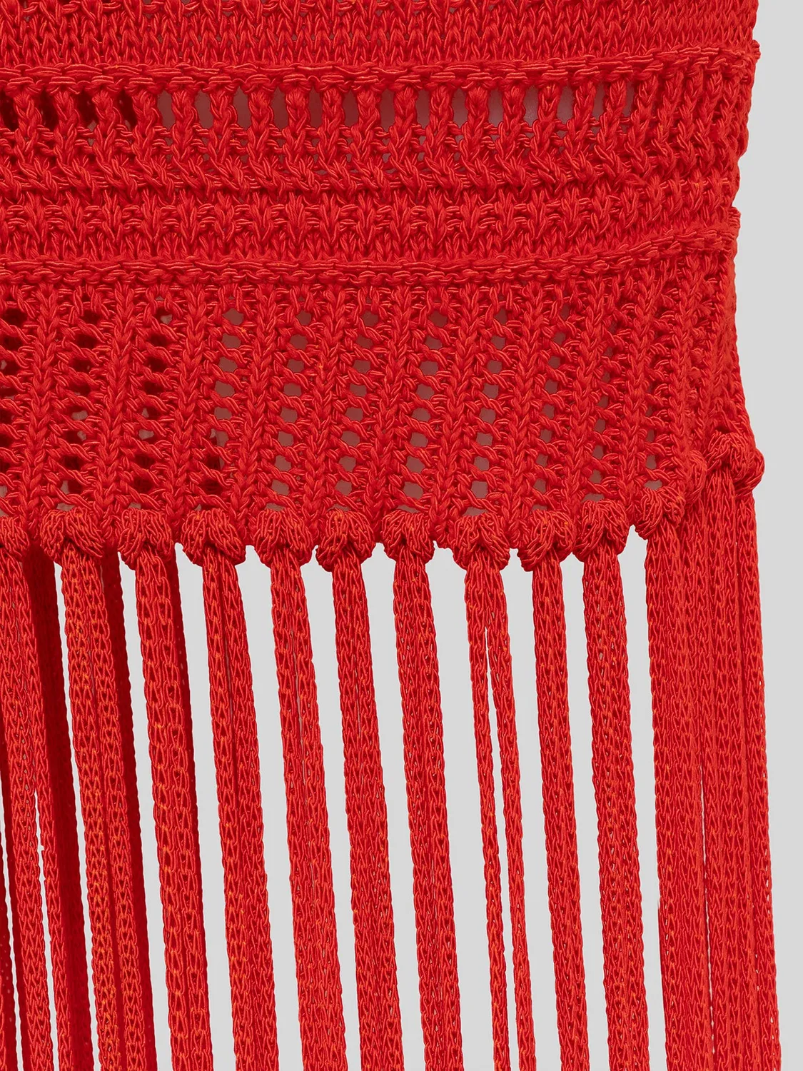 Laneus Fringed Dress kjole rød med frynser
