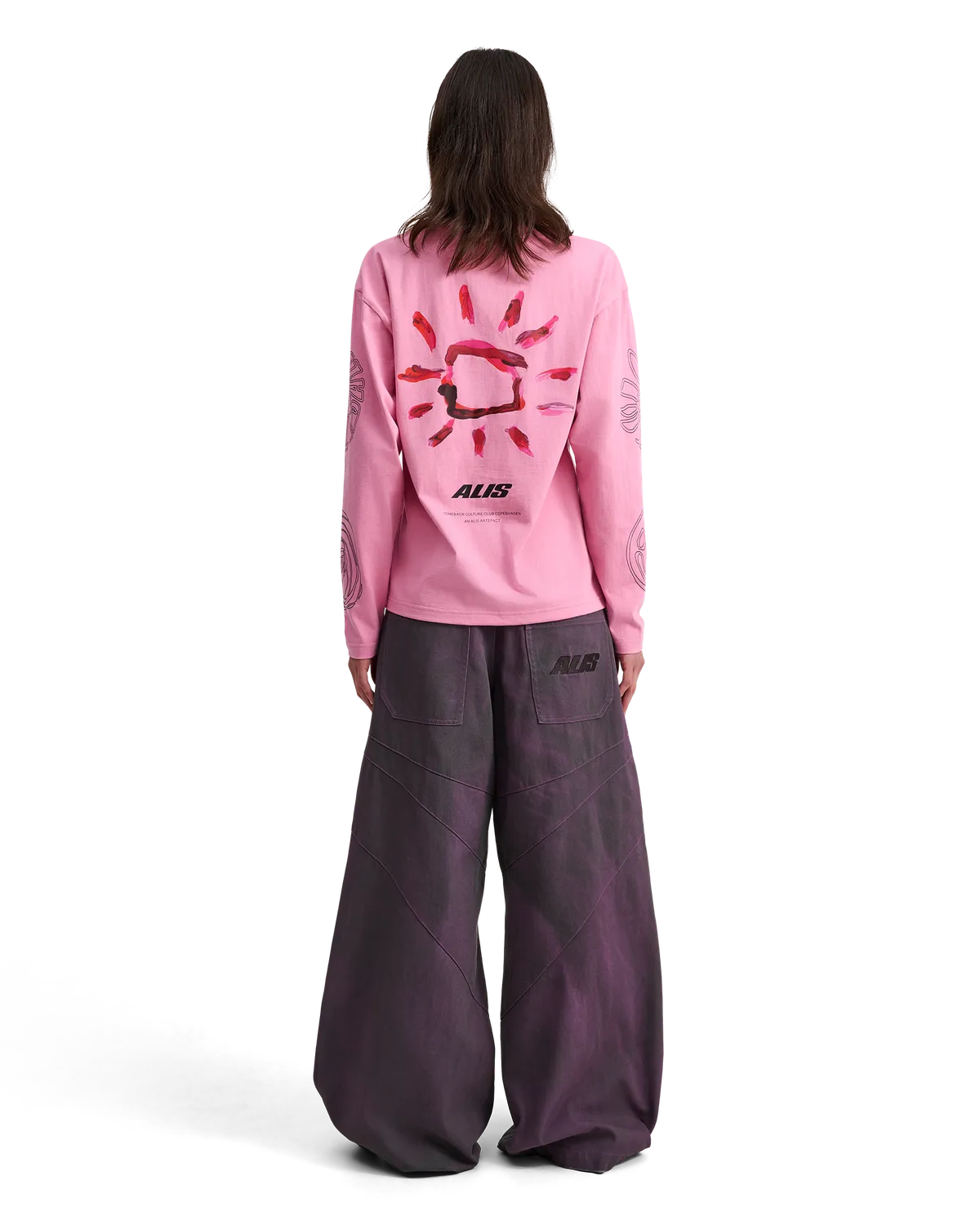 Alis Joshua langærmet t-shirt pink bomuld grafik