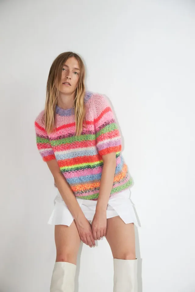 DAWNXDARE ESTELLE MULTI strik top 900 multi stribet