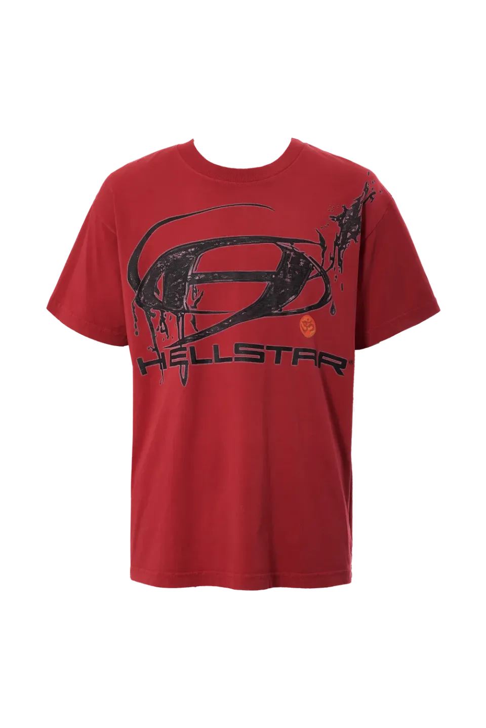 Hellstar Oval H Logo T-shirt rød bomuld