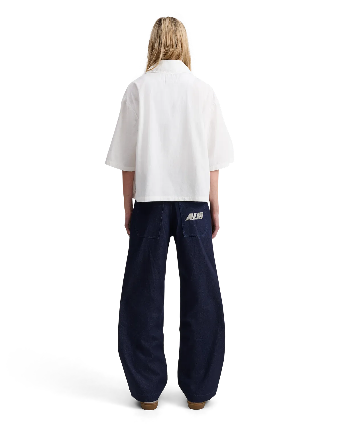 Alis Theotis cropped skjorte off white print