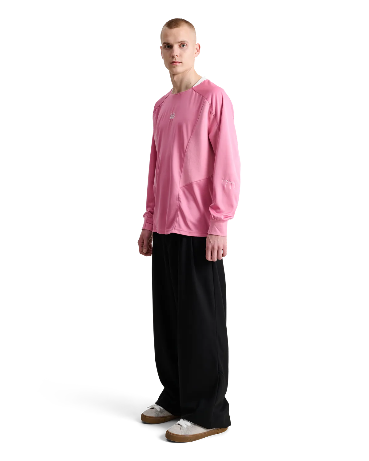 Alis Nikola longsleeve pink broderi løs