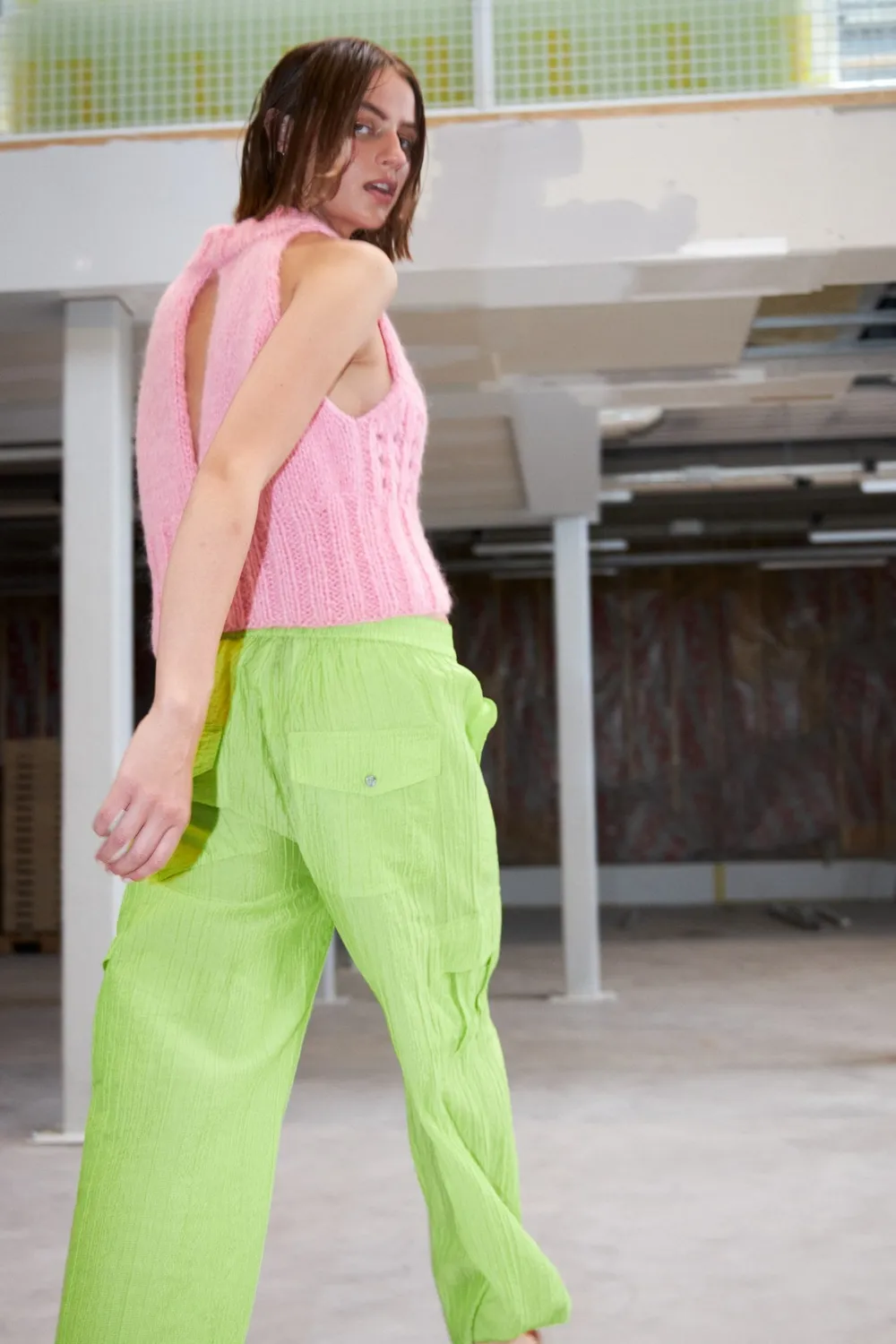 Dawn x Dare Ace strik top super pink struktur