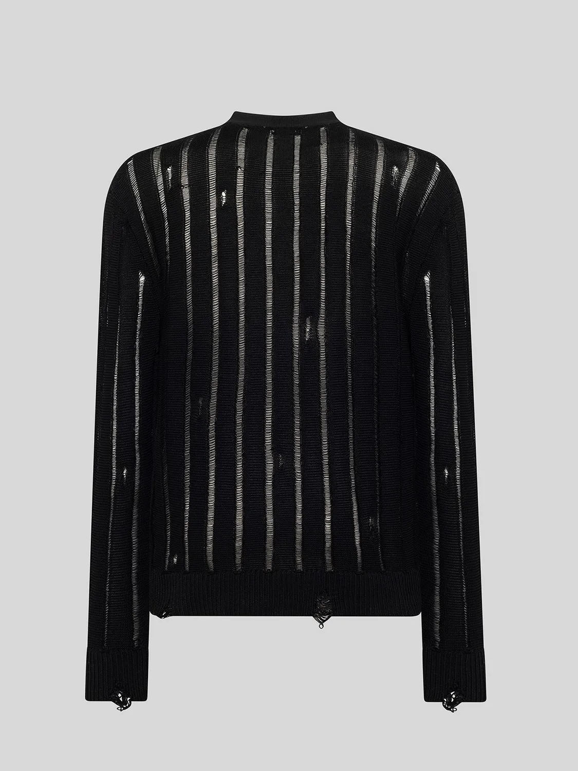 Laneus Knit Cardigan strikcardigan sort økologisk bomuld