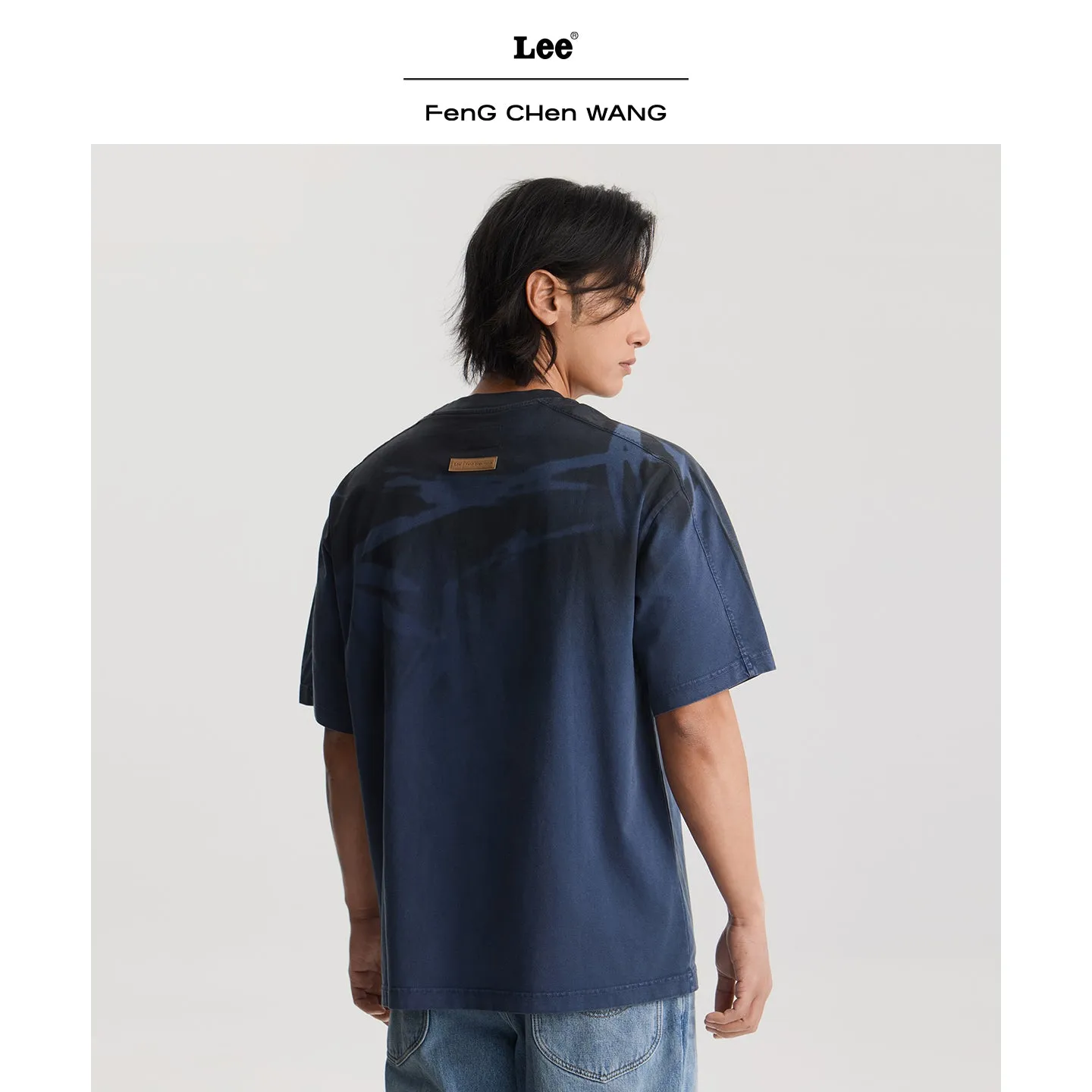 Lee x Feng Chen Wang Bamboo T-shirt navy oversize