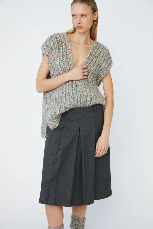 DAWNXDARE BILLIE vest 102 chalk mohair
