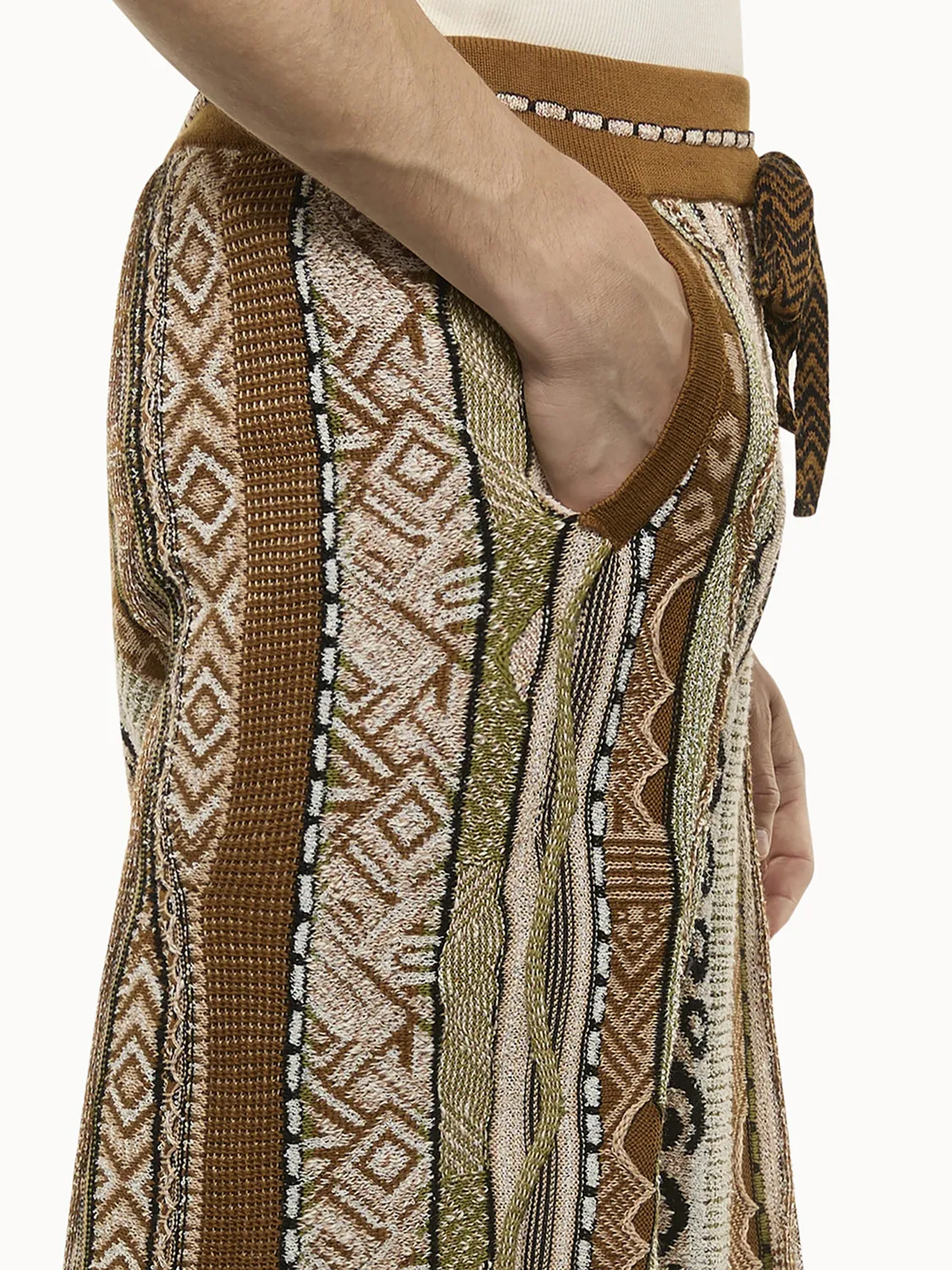 Laneus Multi-Thread Jacquard bermudashorts brun