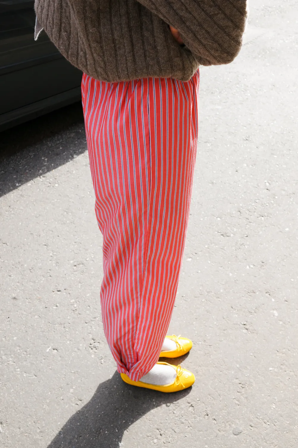 Caro Editions Coco Pants Red Navy Stripe bukser bomuld