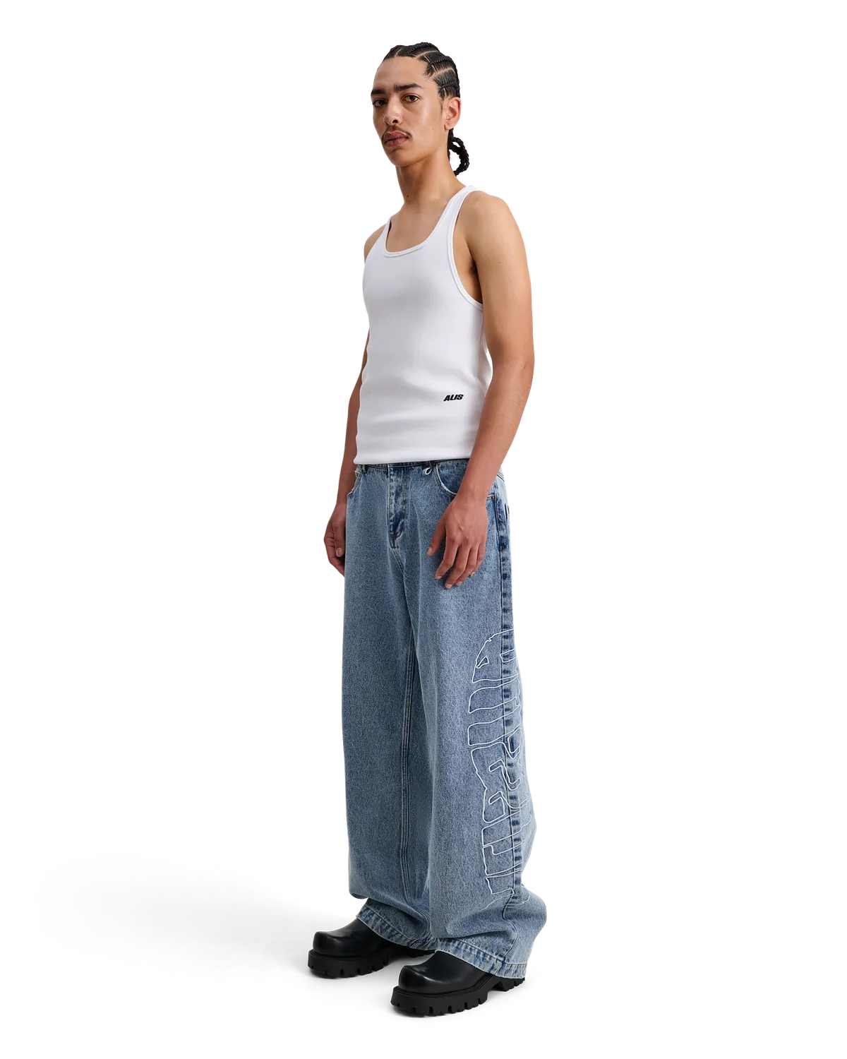 Alis Bam Wide Fit jeans lyseblå bomuld