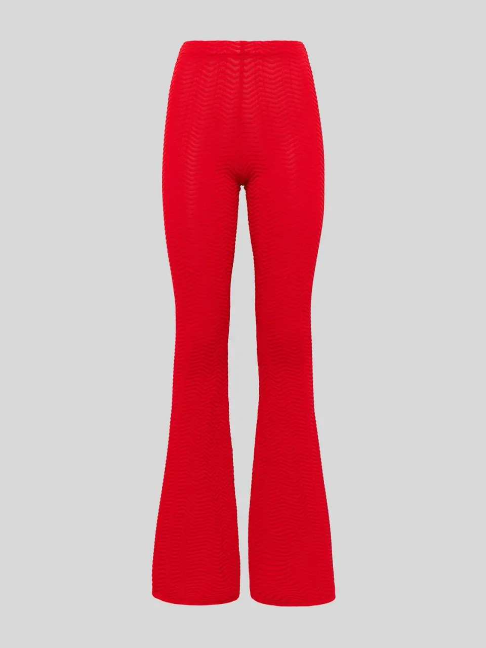 Laneus Knitted Leggings strikleggings rød flare viskose