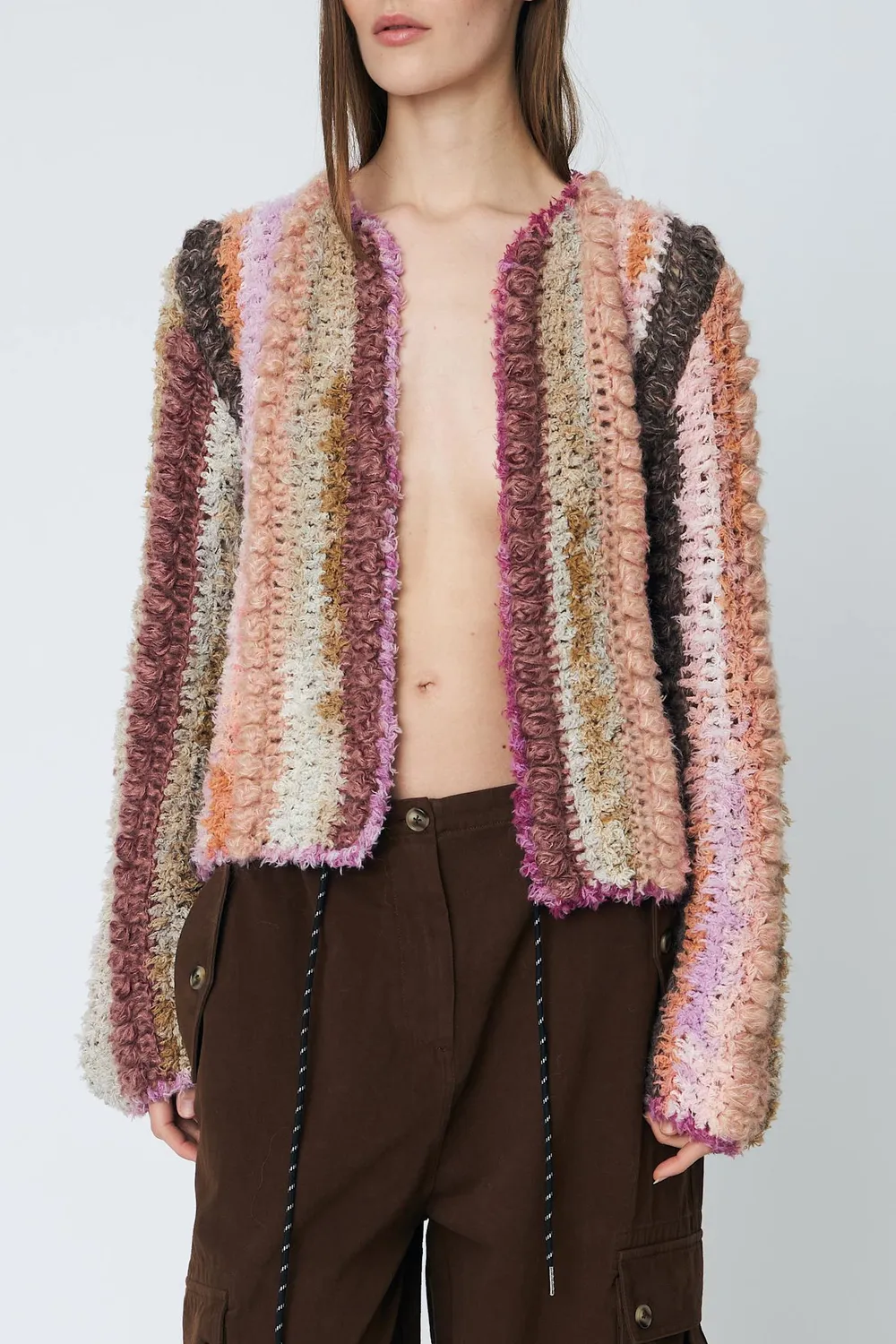 DAWNXDARE PALMA strikcardigan canyon rose