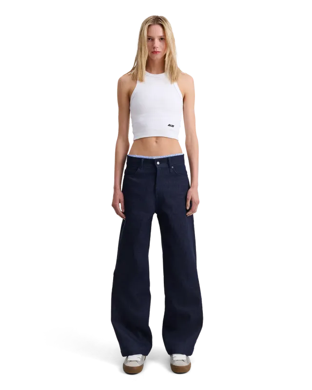 Alis Bam vide jeans solid blue