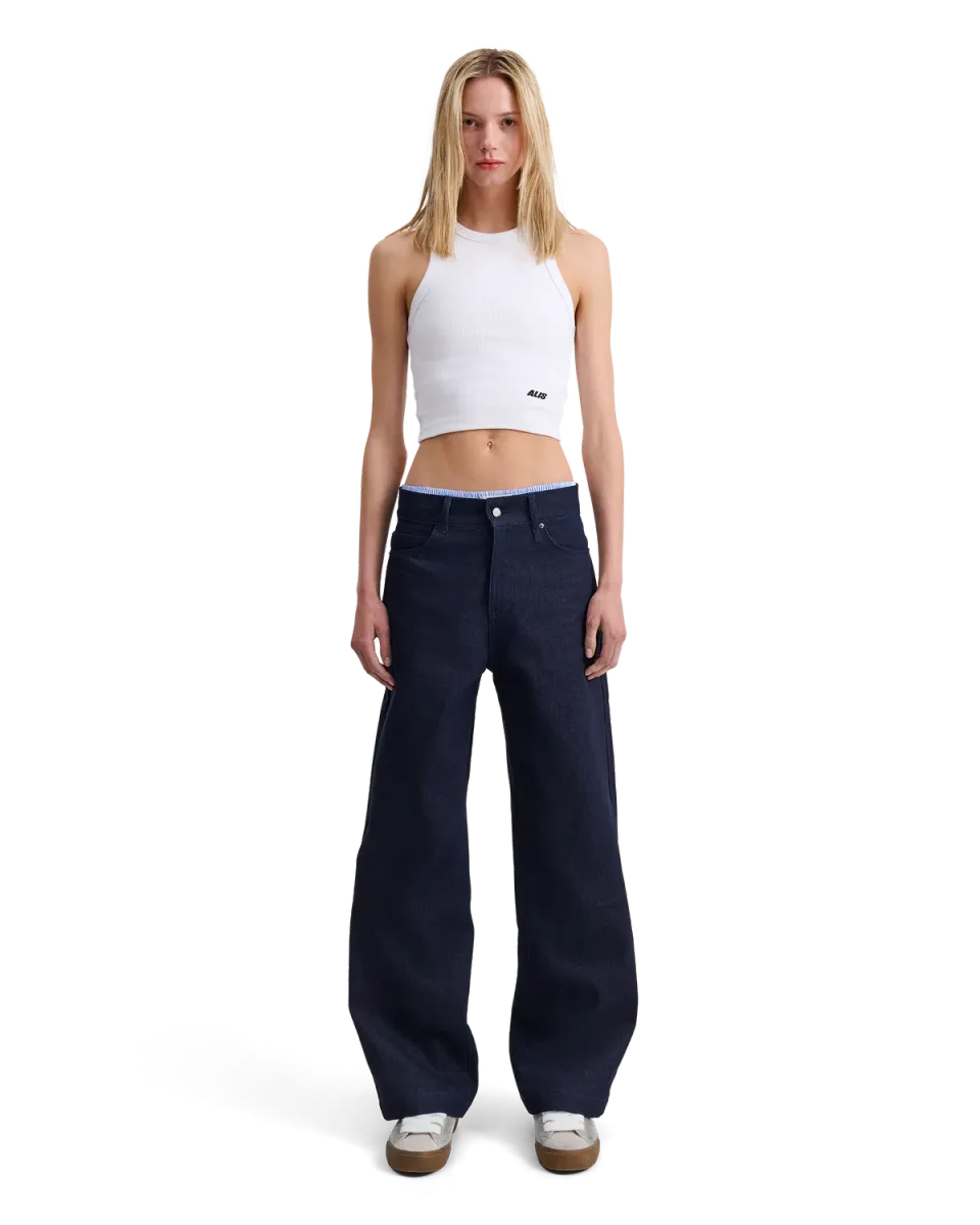 Alis Bam vide jeans solid blue