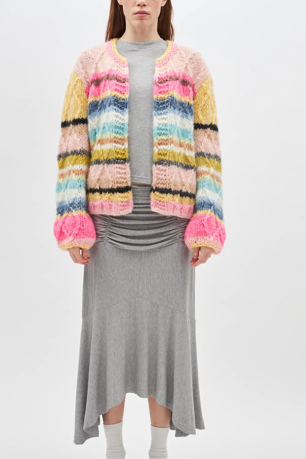 Dawnxdare Gabi cardigan multi mohair cropped