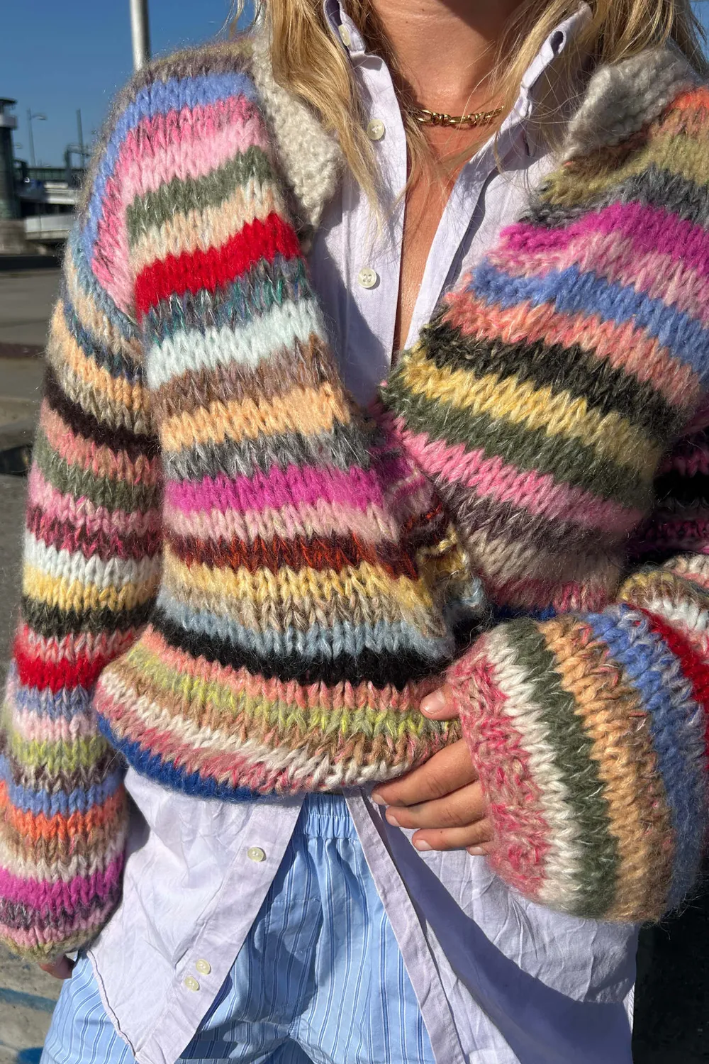 DAWNXDARE Gabi DS 900 Multi cardigan kulørt deadstock