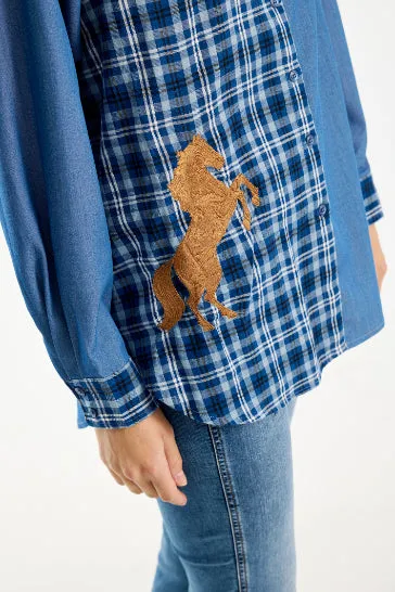 IN FRONT Cara skjorte denim oversize