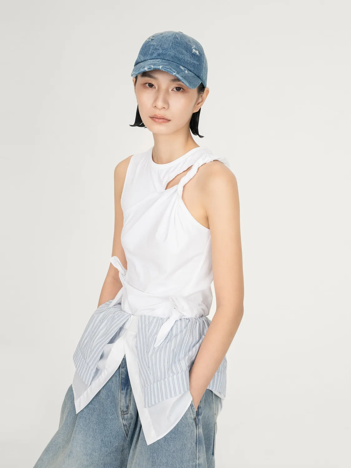 Feng Chen Wang Knotted tanktop hvid