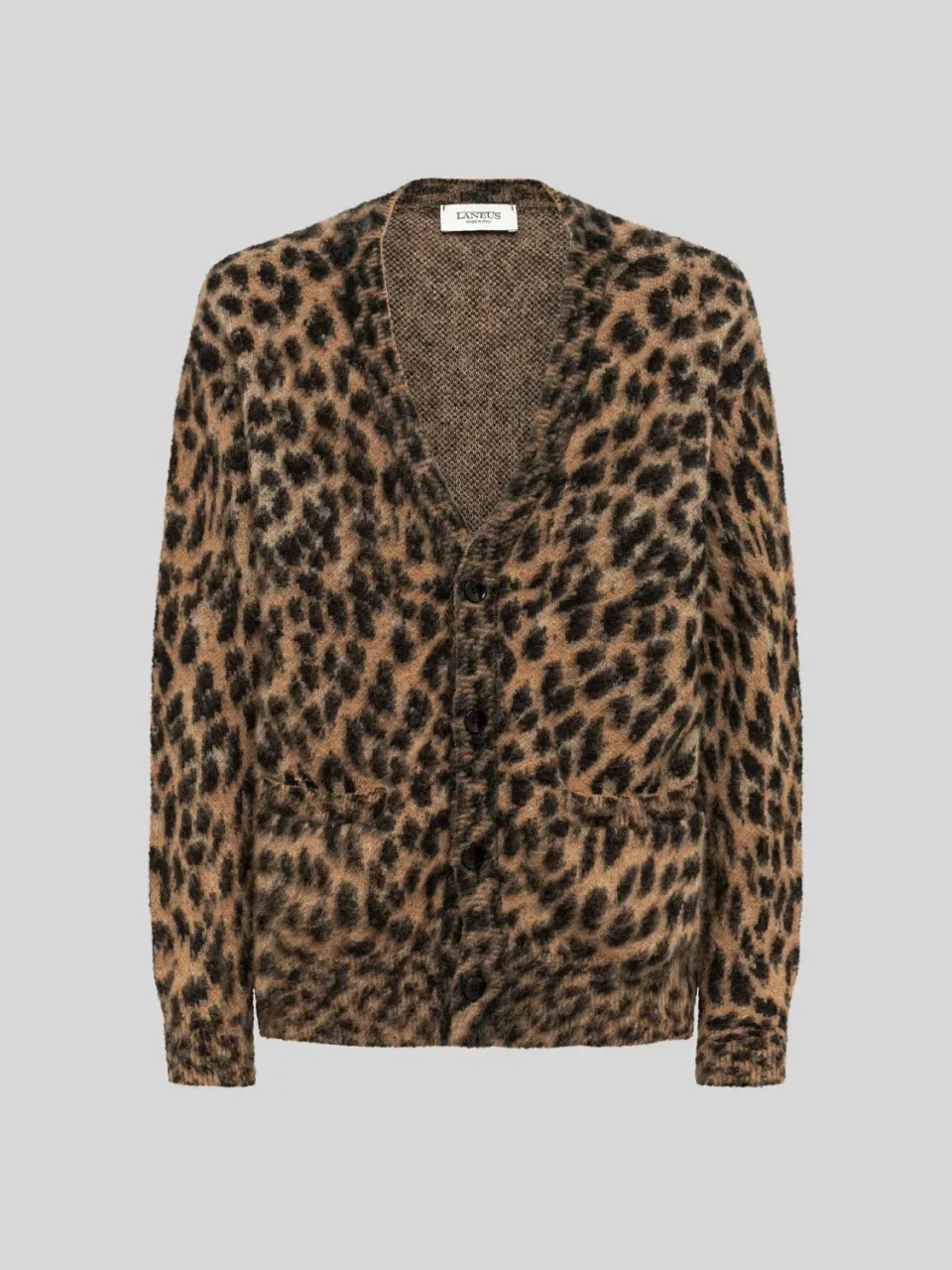 Laneus Brushed Spotted cardigan spotted alpaka