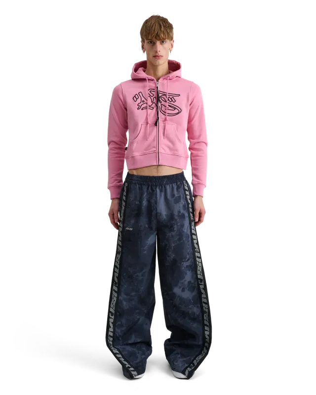 Alis Lauren hoodie Solid Pink cropped