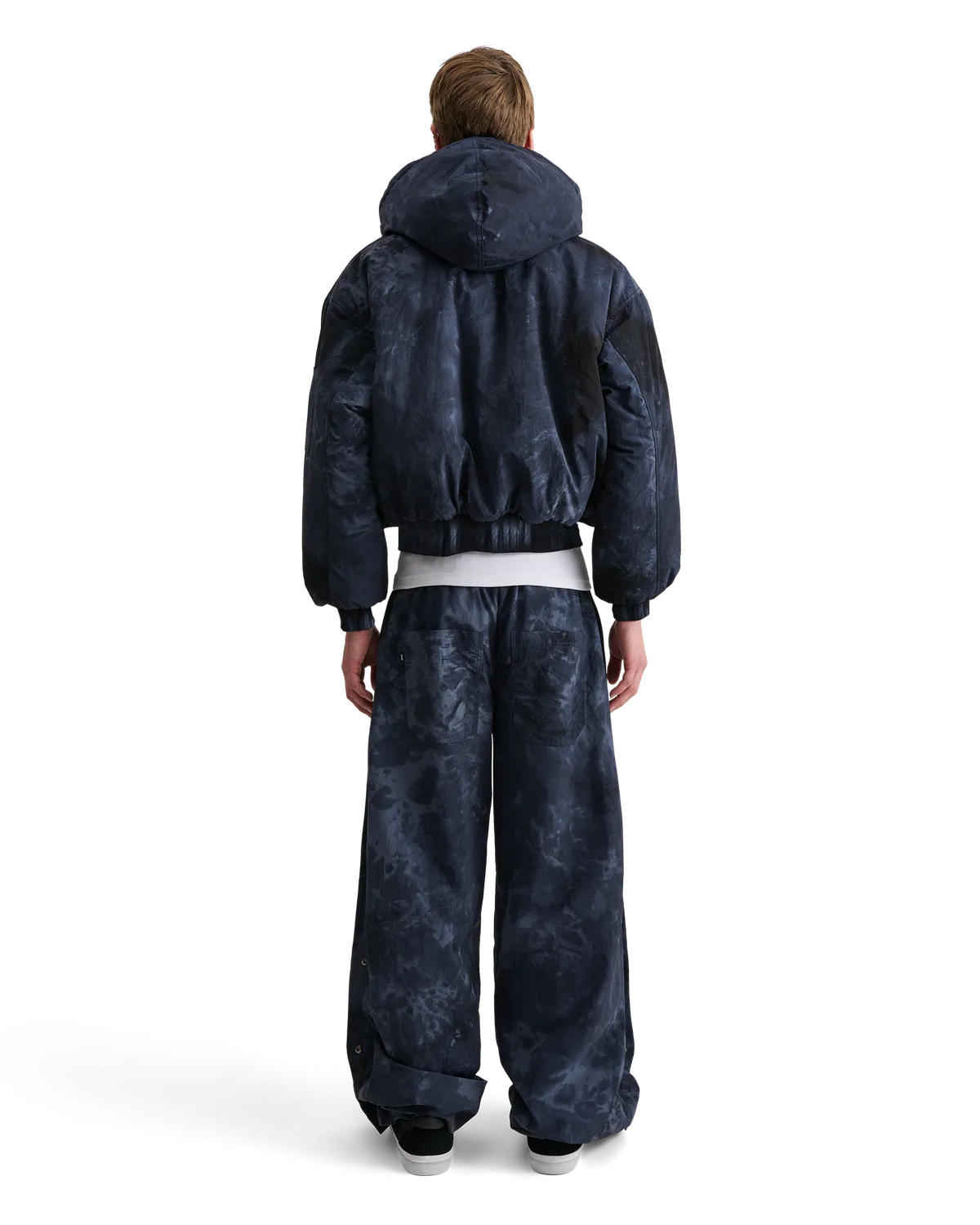 Alis Hoiy bomberjakke Salty Blue broderi cropped