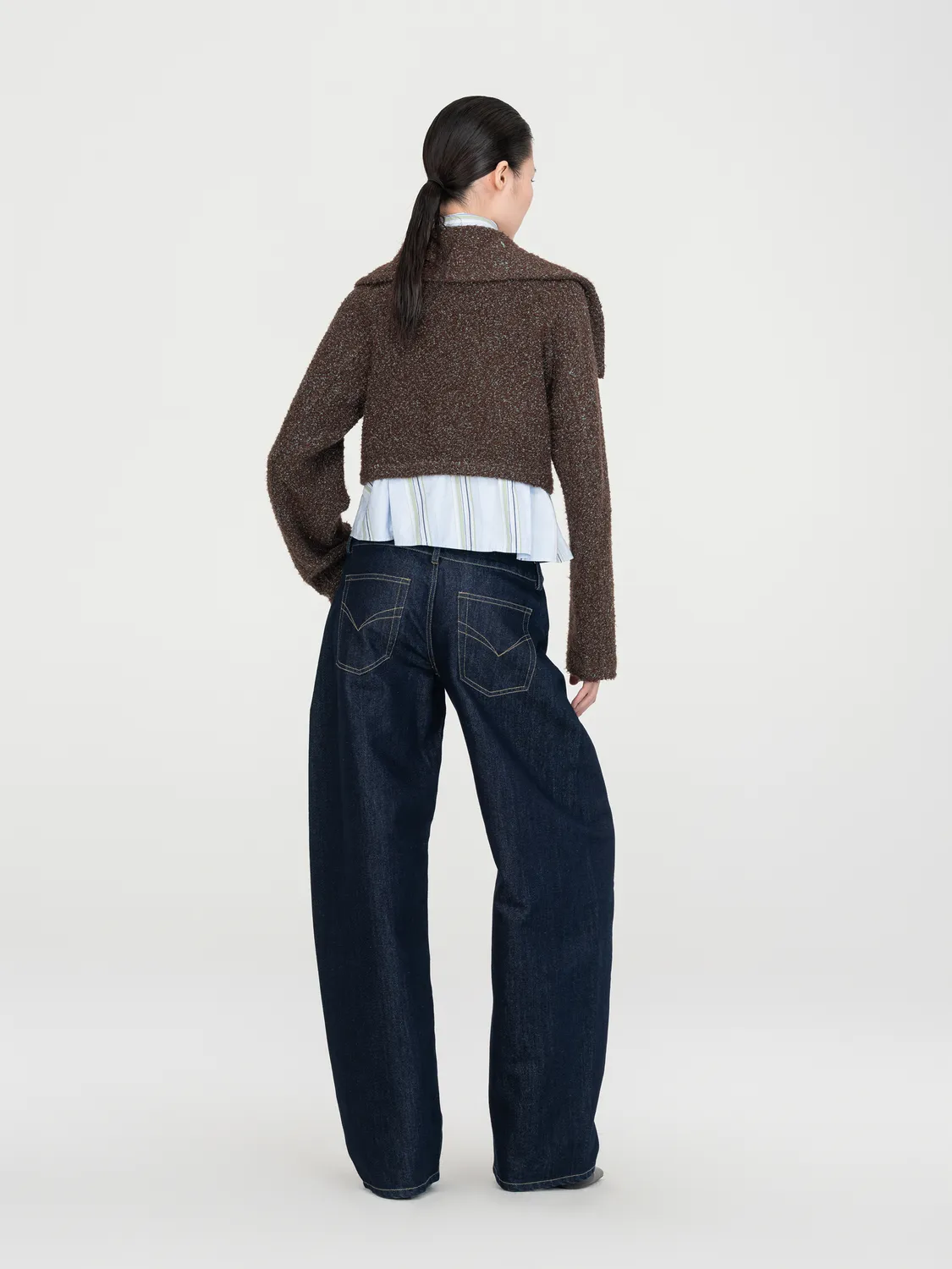 Feng Chen Wang Faux Layered strikcardigan stribet dame
