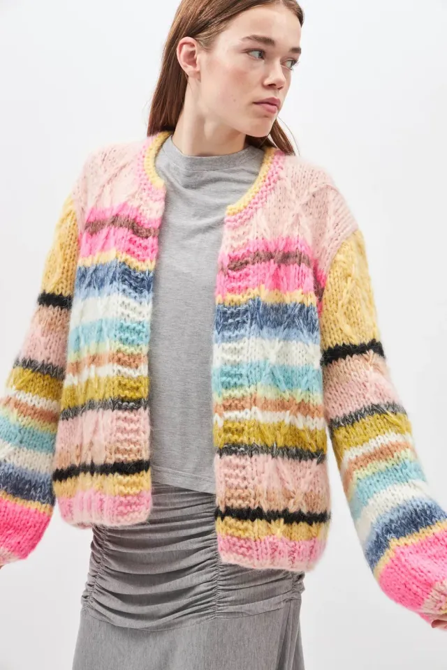 Dawnxdare Gabi cardigan multi mohair cropped