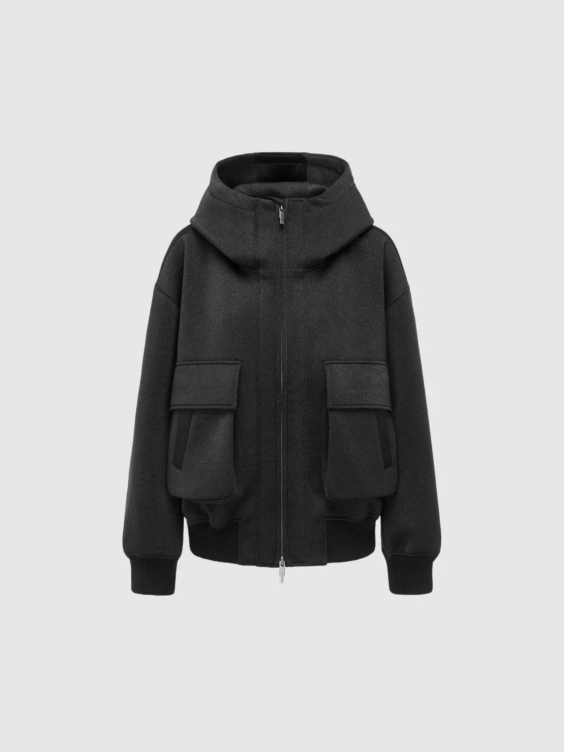 Feng Chen Wang Black Subtle Shimmer hoodie S-M-L