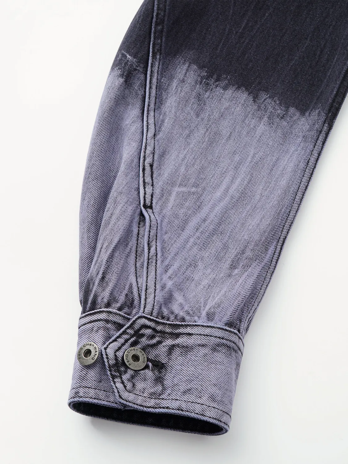 Feng Chen Wang gradient denimjakke sort lilla