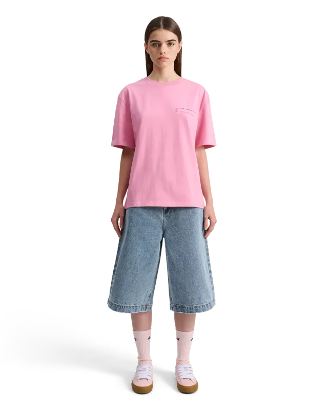 Alis Torey cropped t-shirt pink bomuld