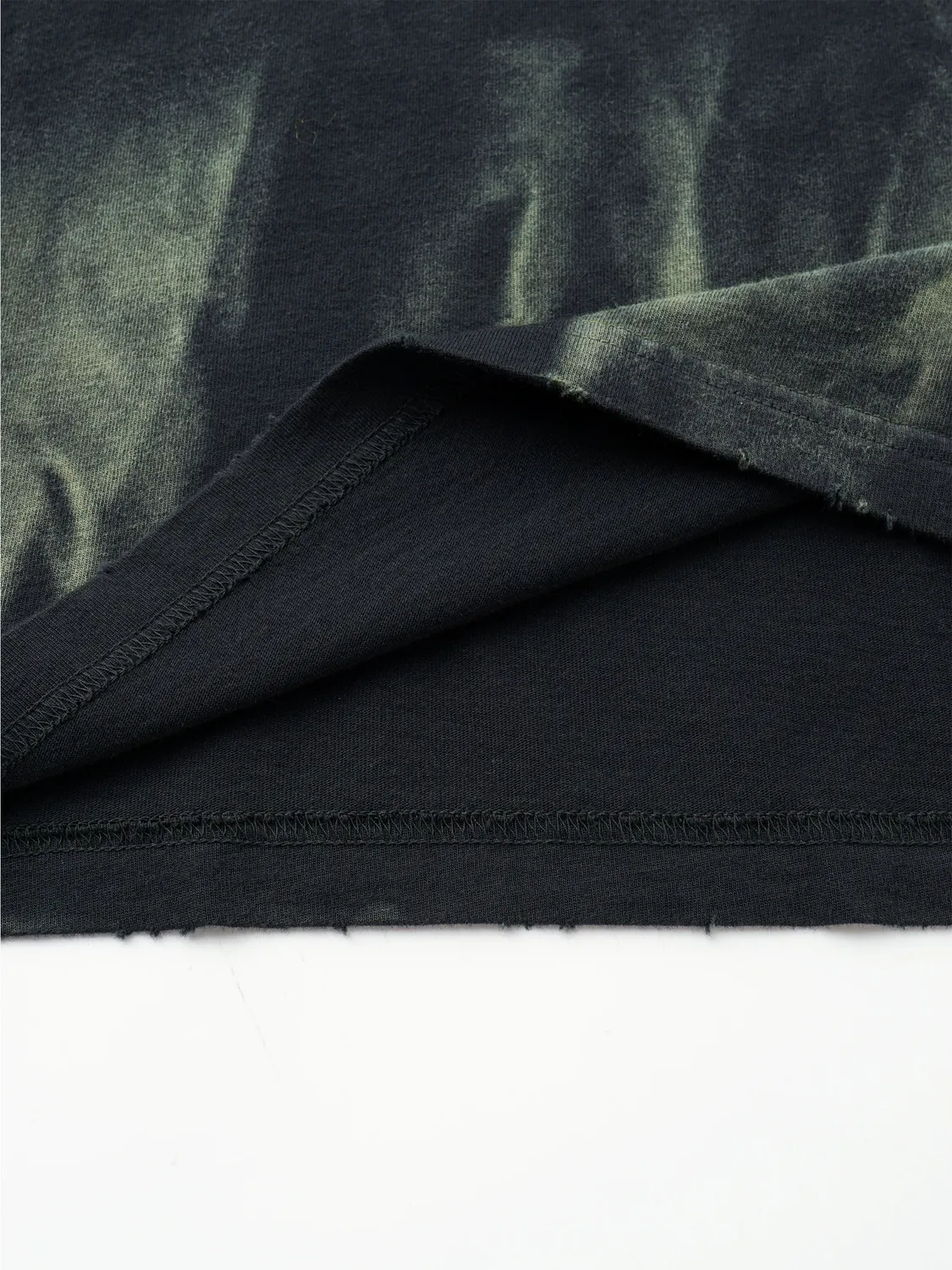 Feng Chen Wang Gradient Tie-Dye Deconstructed langærmet t-shirt blå-sort