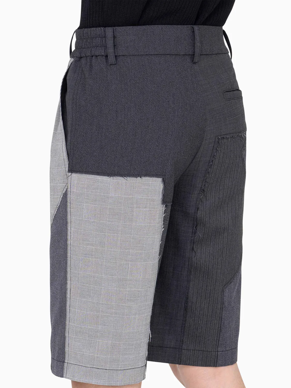 Feng Chen Wang Wool Patchwork shorts uld XS-XL