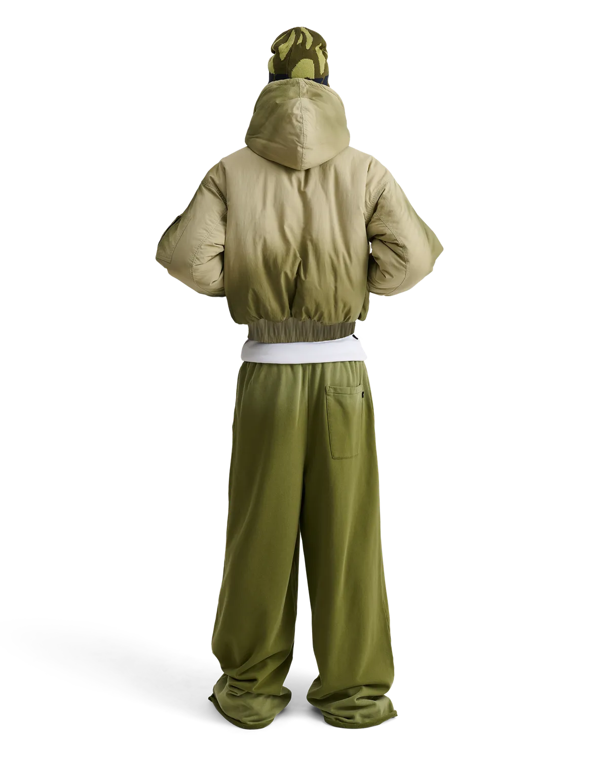 Alis Hoiy Oversized bomberjakke gray green spray