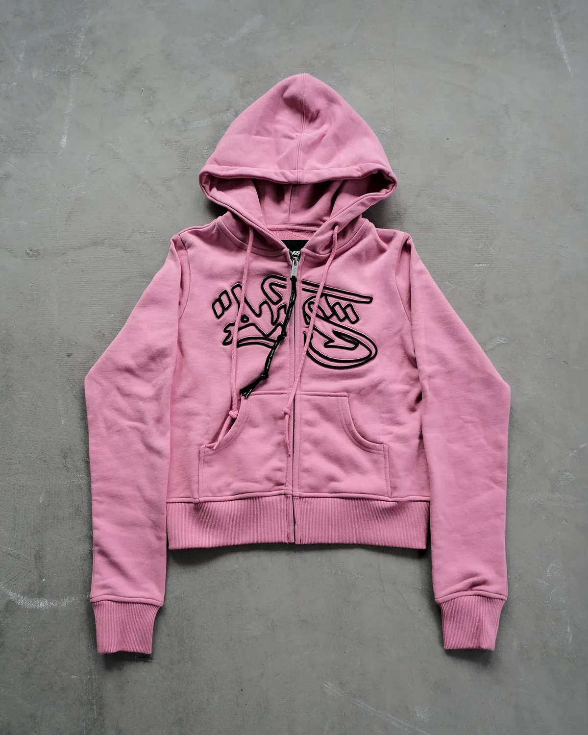 Alis Lauren hættetrøje pink cropped bomuld