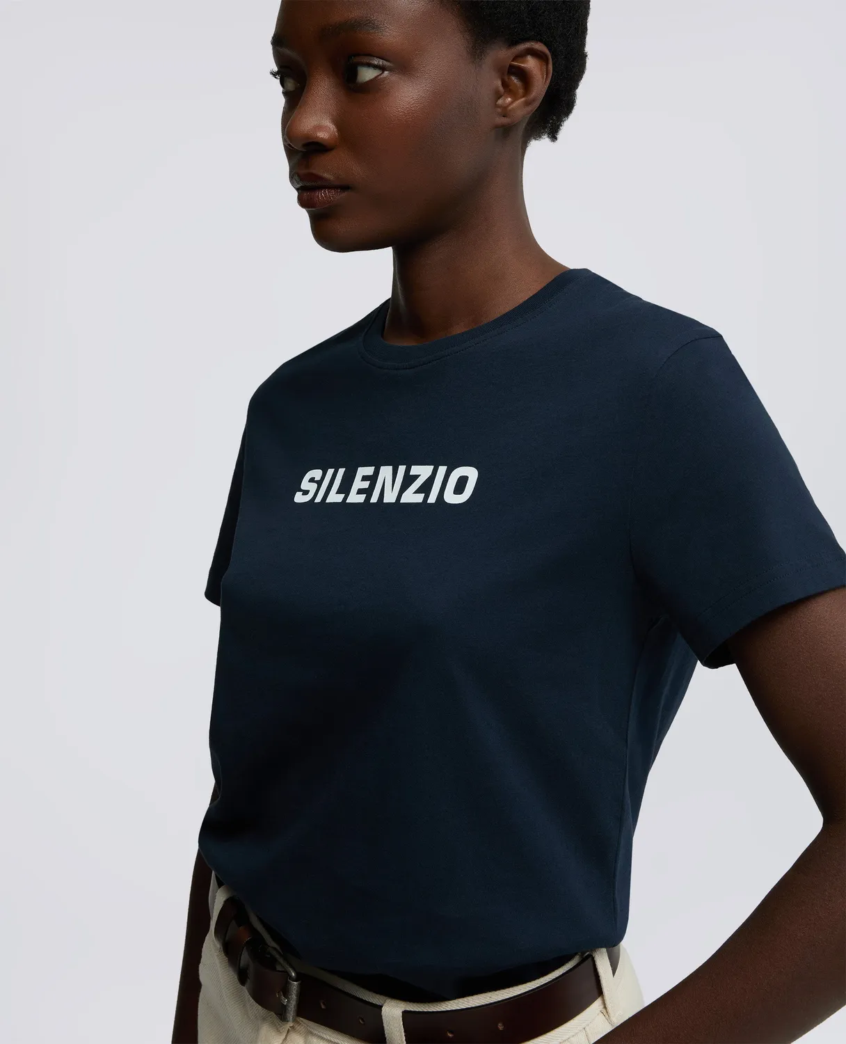 Aspesi Silenzio T-shirt bomuld navy dame