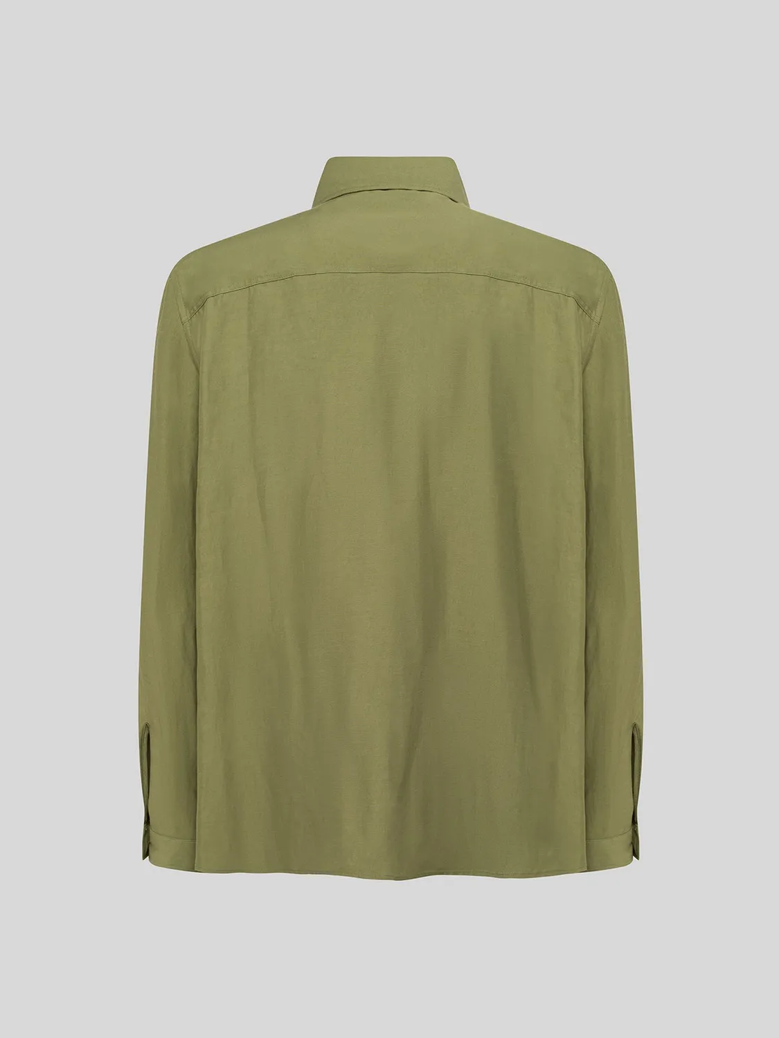 Laneus Overshirt Cancun skjortejakke military green hør