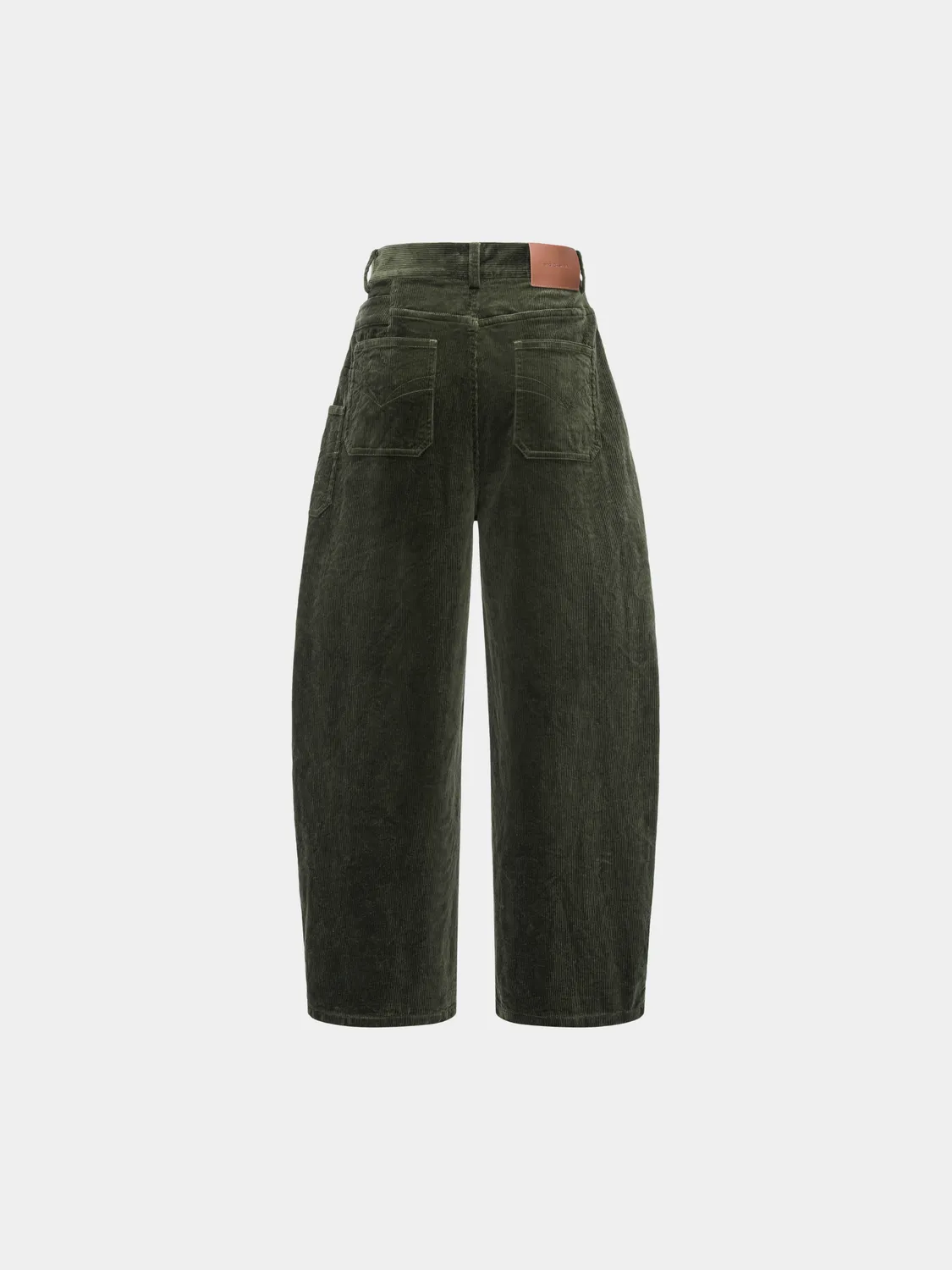 Feng Chen Wang Green Washed Corduroy Bukser grøn fløjl