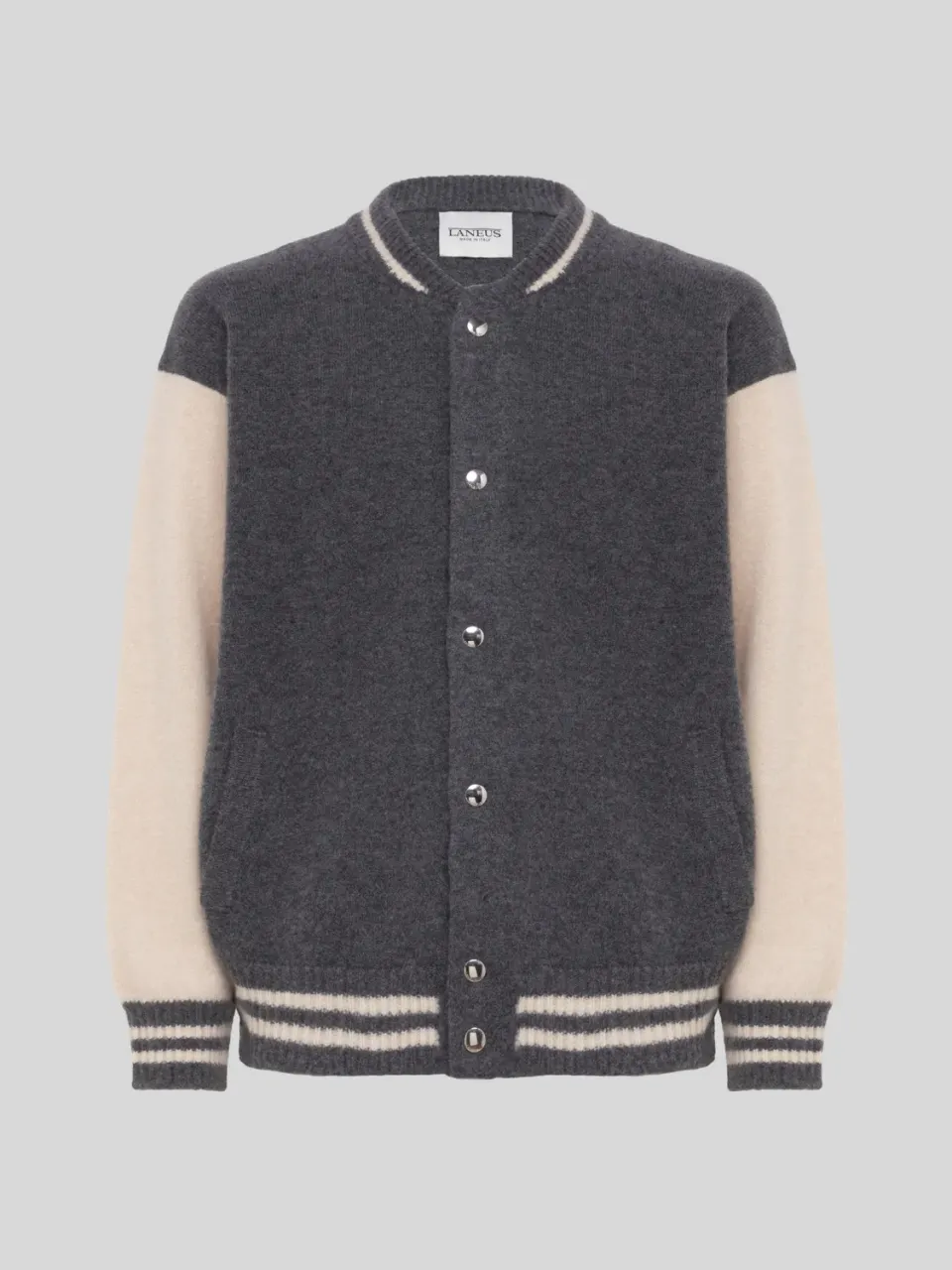 Laneus bomberjakke charcoal cashmere silke herre