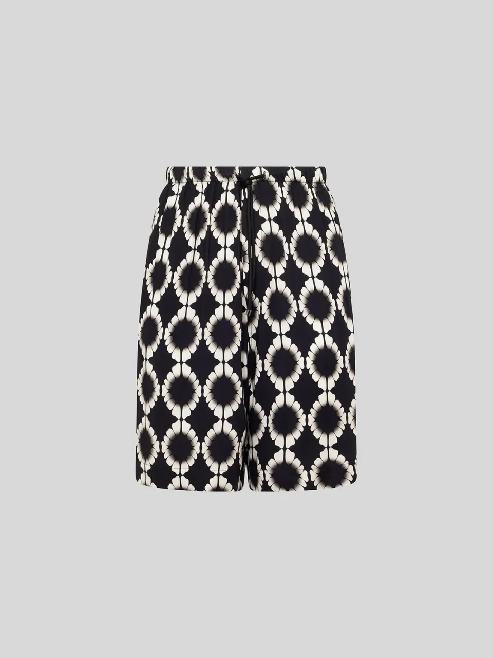 Laneus viskose bermudashorts med print sorte