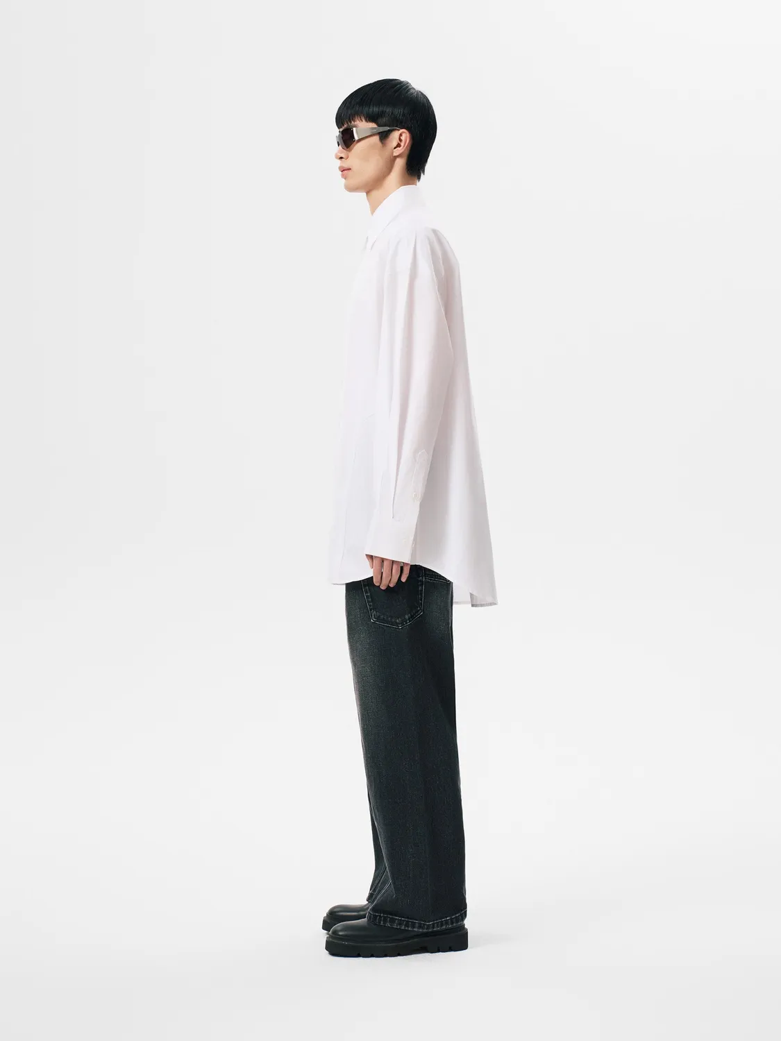 Feng Chen Wang Made in China logo skjorte S-XL hvid print