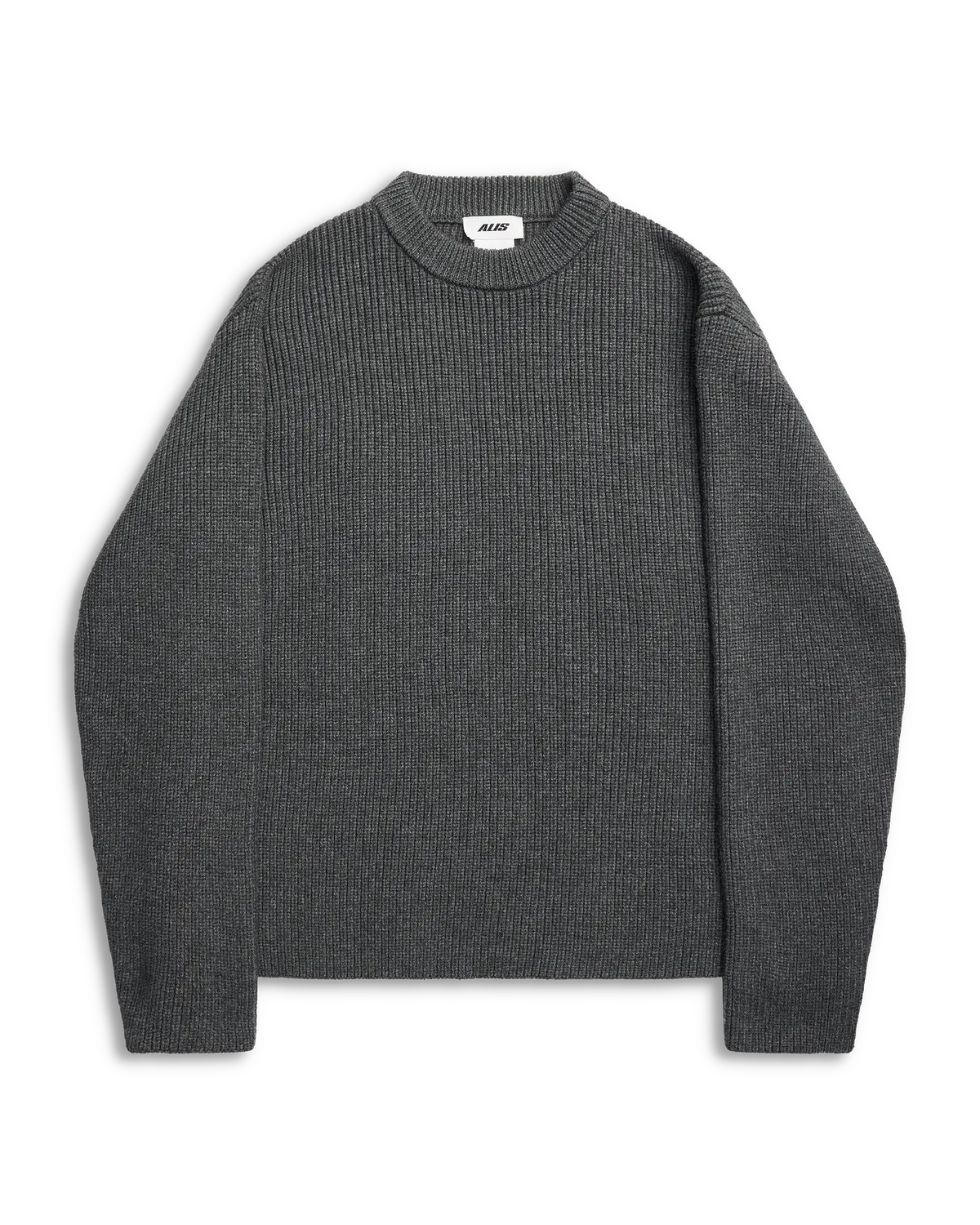 Alis Ledley Rib striktrøje Dark Grey pullover