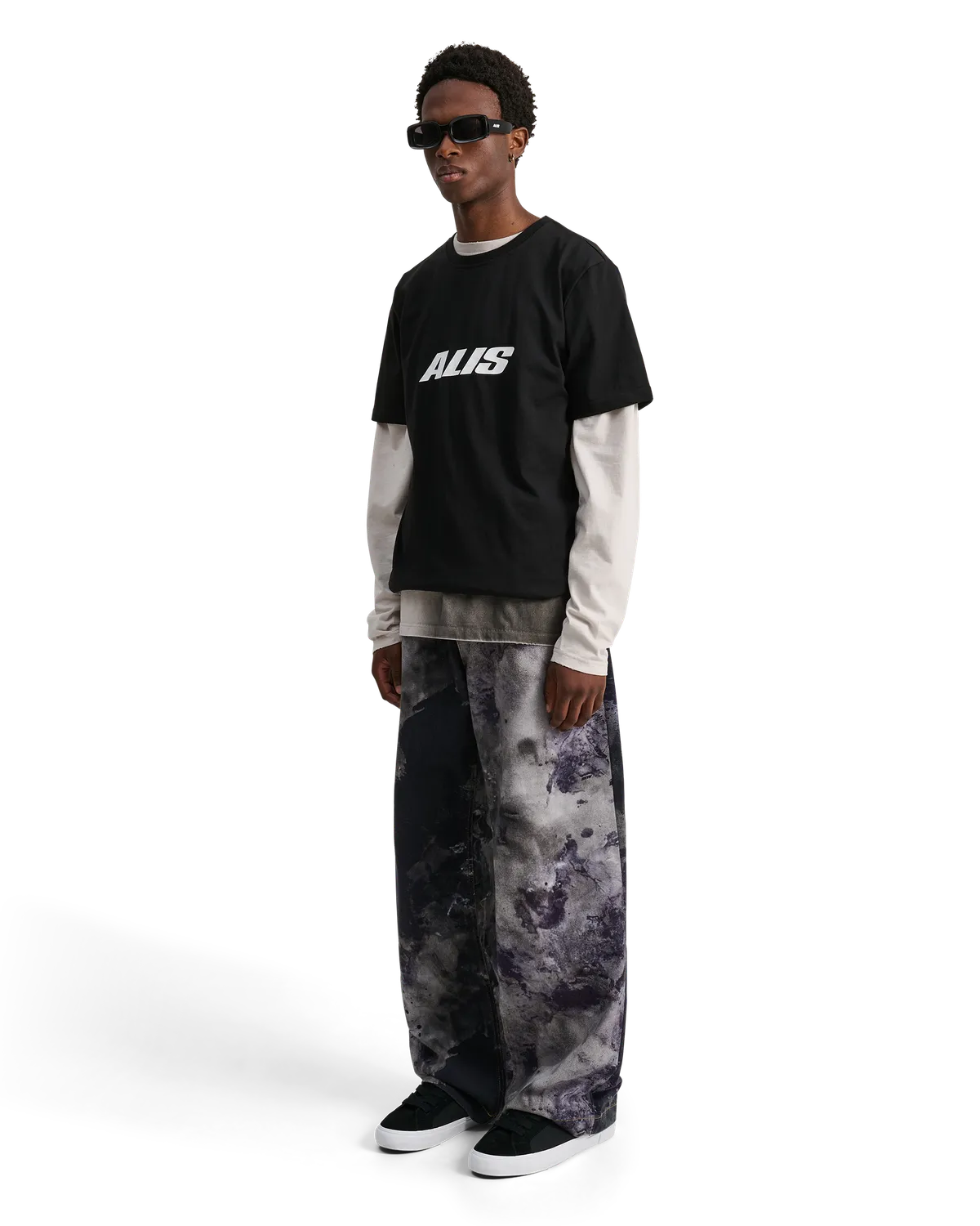 Alis Jeron t-shirt sort cropped bomuld XS-XXL