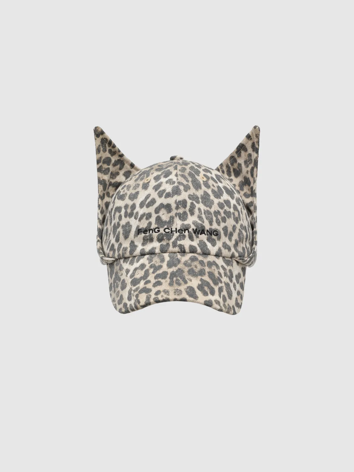 Feng Chen Wang Cat Ear Kasket leopard denim