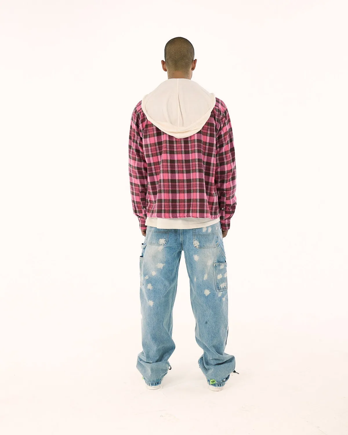 Hellstar Plaid HSSS26BU01 skjorte med hætte multi
